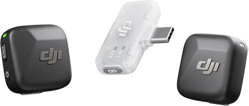 DJI Mic Mini (2 TX + 1 RX Mobile), Microphone Cravate sans Fil pour iPhone 17/16/15 et Android/PC/Tablette, prêt à l’Emploi, Transmission 300 m, ultraléger, réduction Active du Bruit, vlog - 1