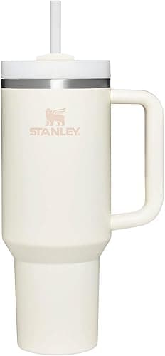 STANLEY 1913 Quencher H2.0 Flowstate Tumbler 1.2L – Cold for 11 Hours – Iced for 48 Hours – Metal Water Bottle with Straw, Handle and Lid – Dishwasher Safe – Travel Mug for Cold Drinks – Cream