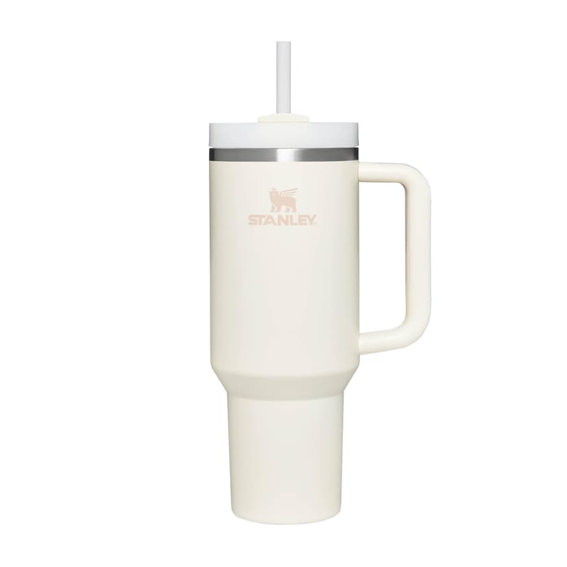 STANLEY 1913 Quencher H2.0 Flowstate Tumbler 1.2L – Cold for 11 Hours – Iced for 48 Hours – Metal Water Bottle with Straw, Handle and Lid – Dishwasher Safe – Travel Mug for Cold Drinks – Cream - 1