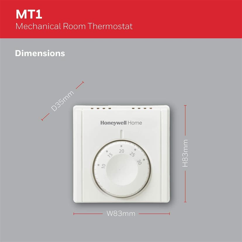 Honeywell Home THR830TEU MT1 Mechanical Room Thermostat - White - 4
