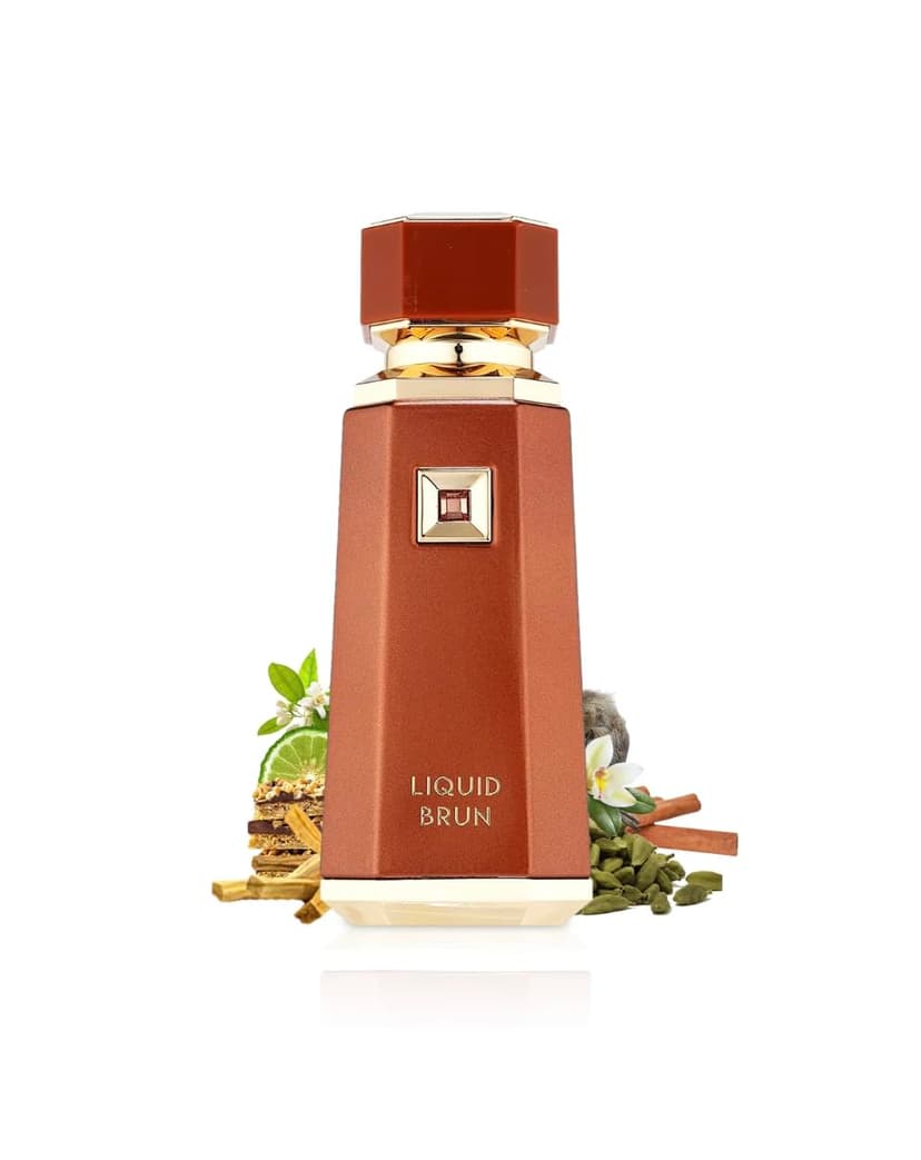 Parfum Liquid Brun 100 ml, arabe longue durée, eau de parfum importée de Dubaï, atomiseur rechargeable 5 ml, notes de cannelle, vanille et praliné - 4