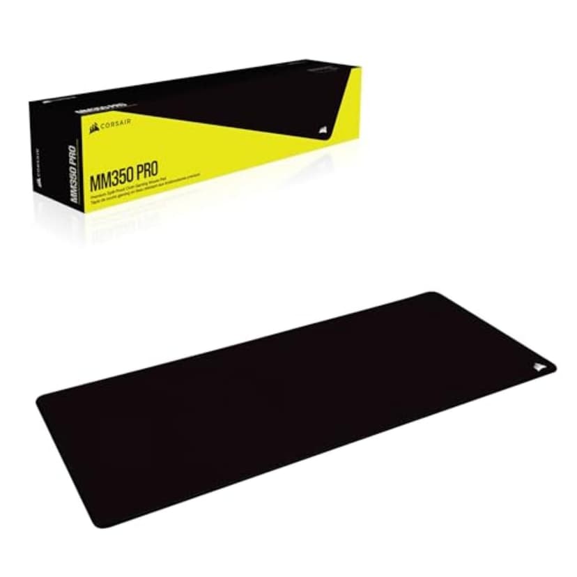 Corsair MM350 PRO Tapis de Souris Gaming, Tissu Résistant aux Éclaboussures Premium (Surface de 93 cm sur 40 cm, Textile Micro-Maille, Caoutchouc Épaisse 4 mm, Base Antidérapante) Élargi XL, Noir - 8