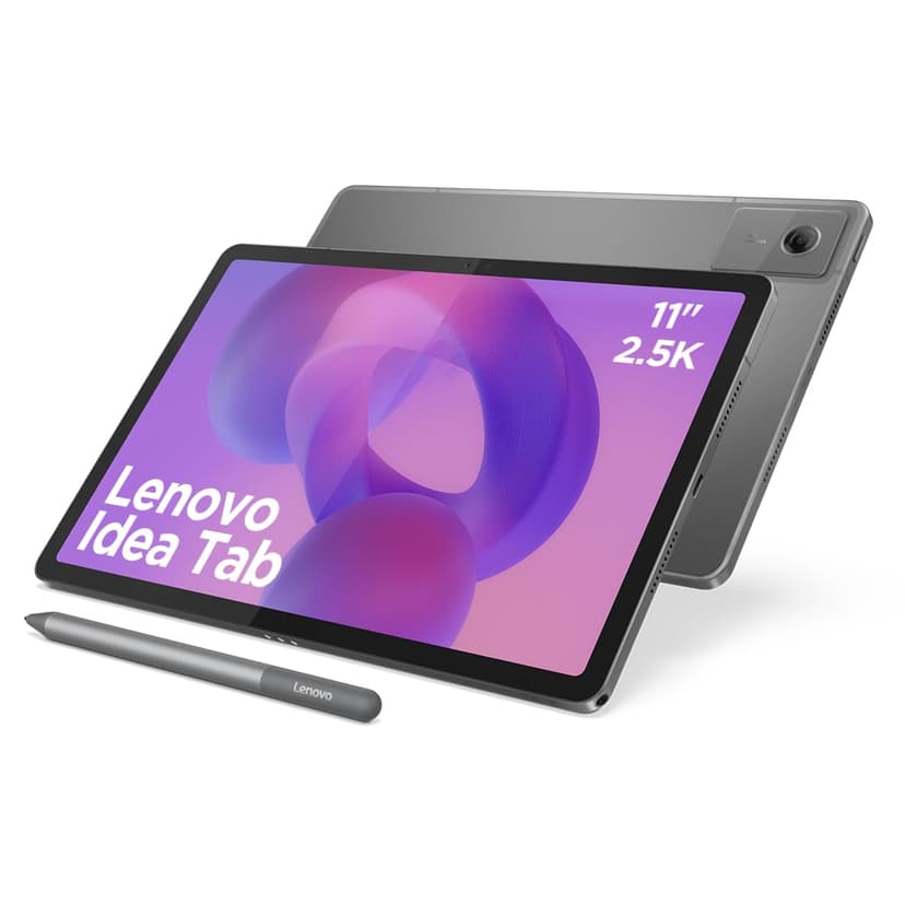 Lenovo Idea Tab – Touch Tablet, Integrated AI 11 Inch 2.5K, 90Hz (MediaTek Dimensity 6300, 8 Cores, 8 GB RAM, UFS 2.2 128GB, Android 15, Wifi5 + Bluetooth) Tab Pen + Folio Case – Grey - 1