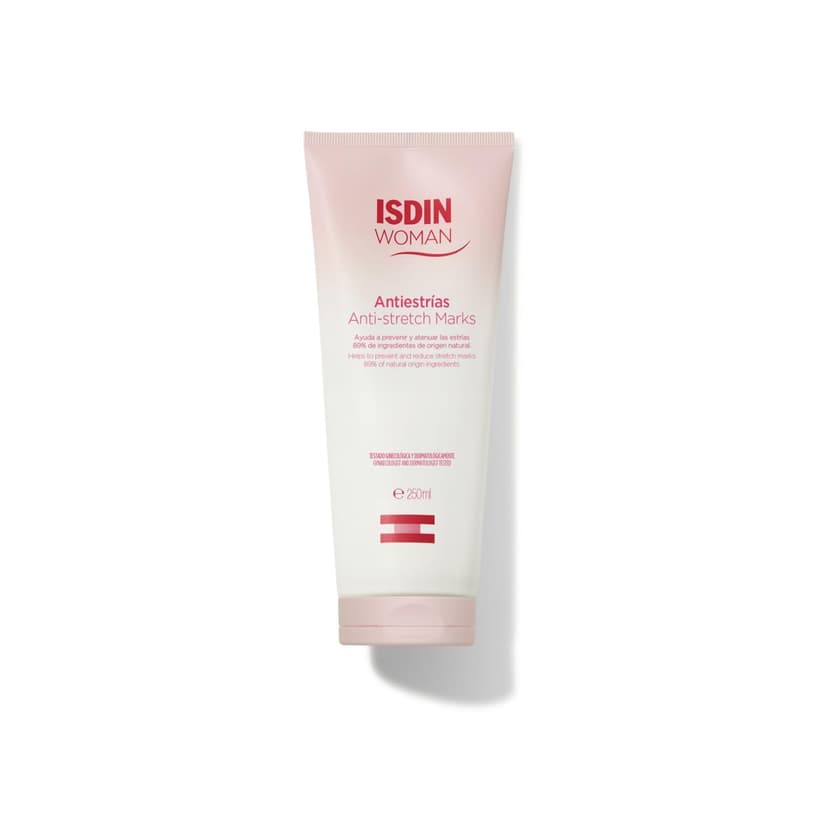 ISDIN Woman Anti-Vergetures (250 ml) | Crème Corporelle pour Aider à Atténuer les Vergetures | Femmes Enceintes, Sportives, Personnes au Régime, Adolescents | Absorption Rapide - 1
