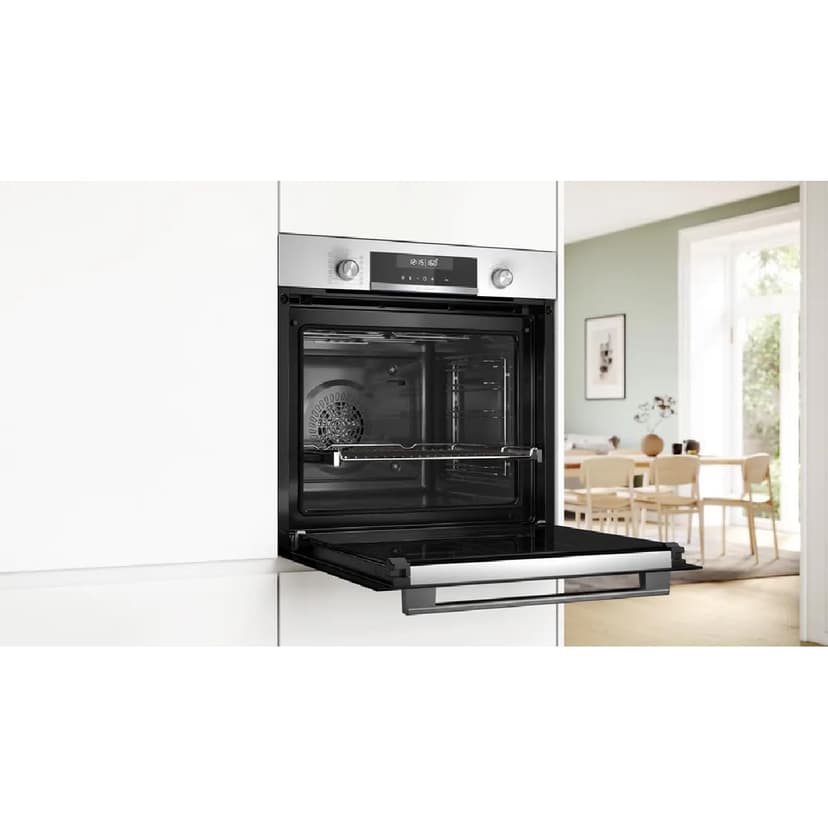 Bosch - 6 Series 6 Multifunction Pyrolytic Oven, 60 cm wide, Air Fry, Home Connect, White, HBG578EW7 - 5