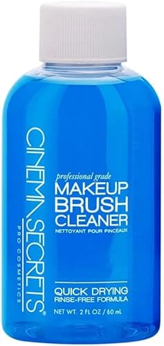 Cinema Secrets Original Blue Vanilla Makeup Brush Cleaner Solution - Professional Cleanser for Makeup Brushes - Quick-Drying, Rinse-Free Formula - Removes Stubborn Waterproof Make Up (2 fl oz)
