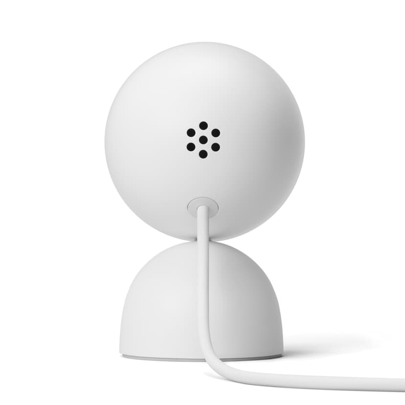 Google Nest Cam Intérieur (Filaire, 3e génération) - Caméra de sécurité intérieure avec vidéo 2K - Fonctionne avec Google Home - Neige - 3