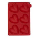 CECOA Silicone Mould with 6 3D Hearts - 1