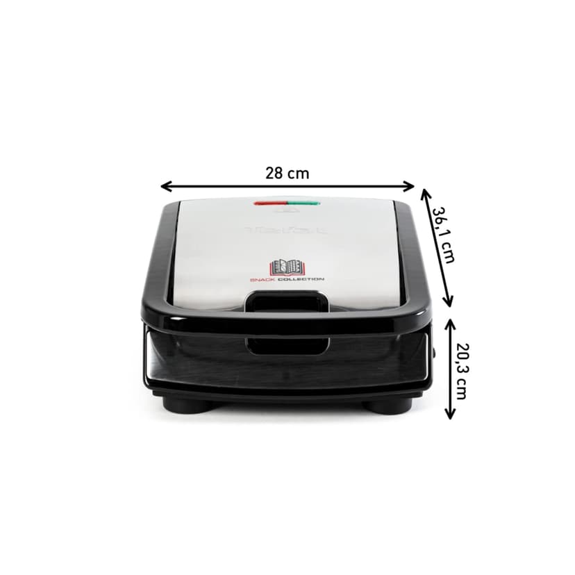 TEFAL MENAGE - Snack collection-700 W-2 jeux de plaques croques et gaufres-2 livrets de recettes-Noir inox - TEFAL MENAGE - FDS-119997 - 8