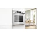 Bosch - 6 Series 6 Multifunction Pyrolytic Oven, 60 cm wide, Air Fry, Home Connect, White, HBG578EW7 - 6