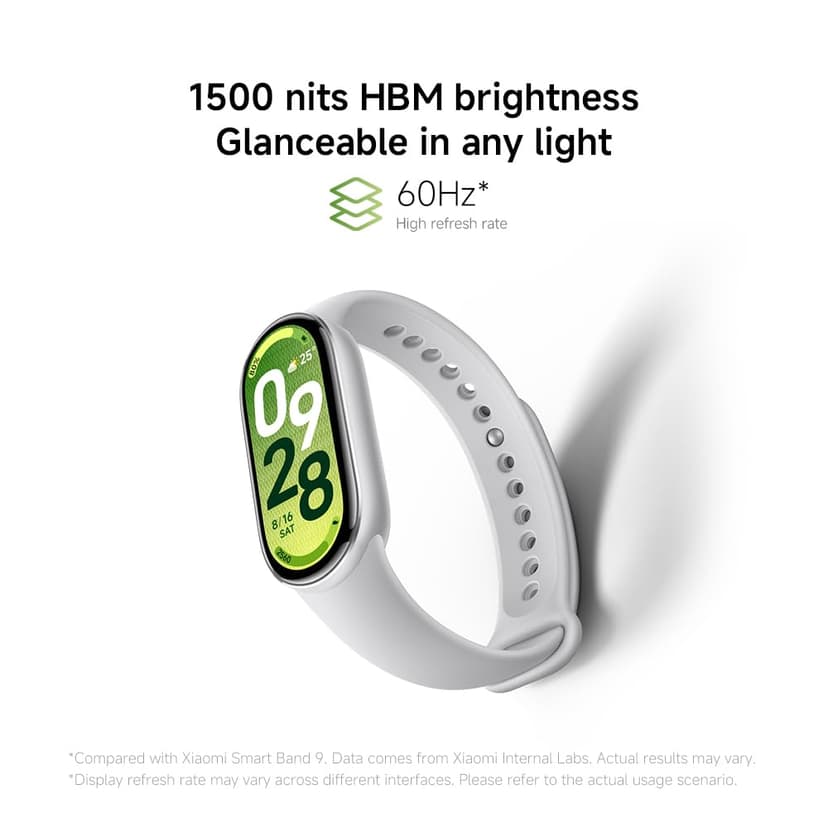 XIAOMI Smart Band 10 Fitness Tracker, 44mm AMOLED Display, 21Day Battery Life, 150 Sports Modes,Sleep Monitoring, 5ATM Waterproof, Compatible With Android and IOS – Midnight Black - 3