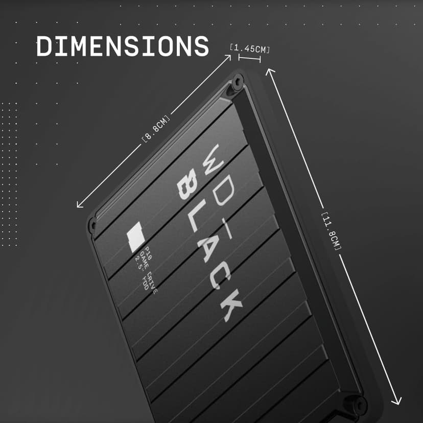 WD_BLACK P10 2TB Game Drive for Xbox, Xbox storage expansion, Portable external hard drive, On-the-Go Access to your Library, up to 130 MB/s, Includes 1 month Pass Ultimate - 2