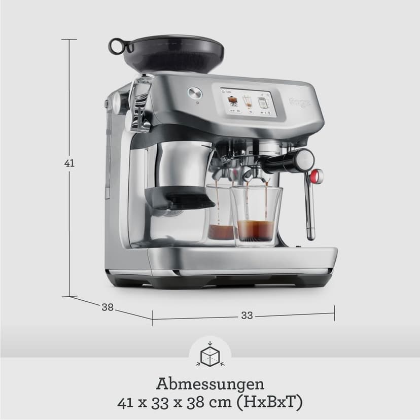 Sage - The Barista Touch Impress - Machine à Café avec Mousseur Automatique, Moulin Intégré & Fonction Cold Brew - Dosage Intelligent, Tassage Assisté - Nougat aux Amandes - 6