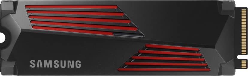 Samsung 990 PRO Heatsink NVMe M.2 SSD with heat sink, 1 TB, PCIe 4.0, 7,450 MB/s read, 6,900 MB/s write, Internal SSD with RGB for PC/console gaming and video editing, MZ-V9P1T0CW - 1