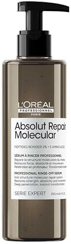 L'OREAL PROFESSIONNEL - Sérum Réparateur à Rincer - Traitement Moléculaire & Instantané - Tous types de Cheveux Abîmés - Restaure la Force - Formule Brevetée - Absolut Repair Molecular - 250ml