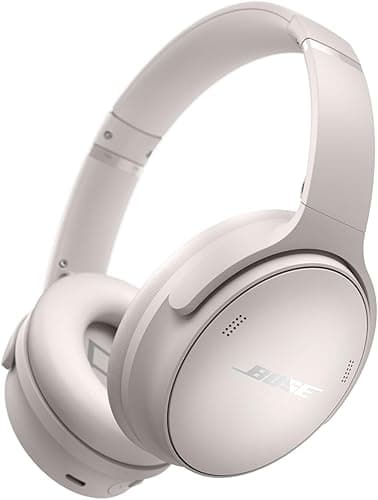 Bose QuietComfort SC Wireless Noise Cancelling Headphones, Bluetooth Over Ear Headphones with Up To 24 Hours of Battery Life, with Soft Case, White Smoke
