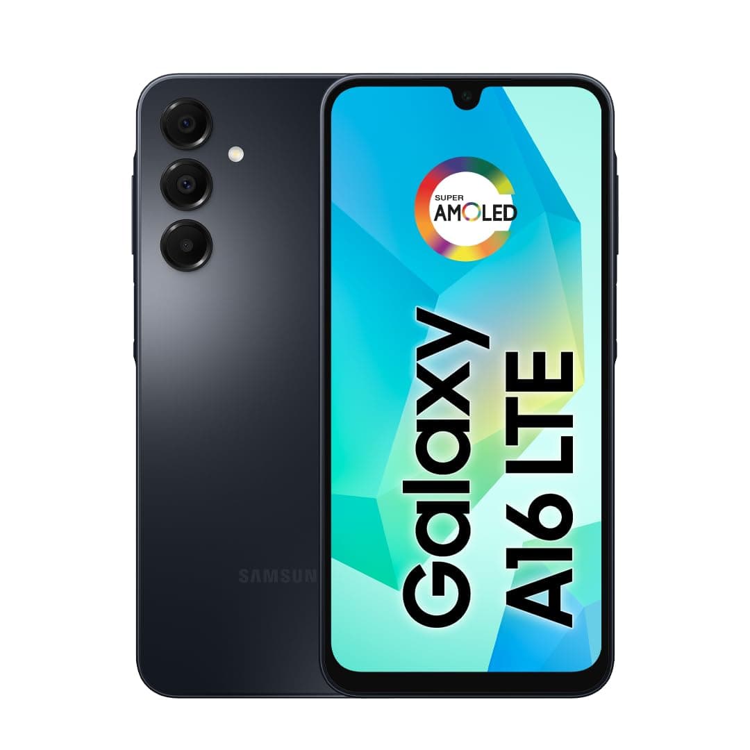 Samsung Galaxy A16 Téléphone Portable, 128 Go + 4 Go de RAM, Appareil Photo jusqu'à 50 MP, écran de 6,7", NFC, IP54, Batterie 5000 mAh – Noir