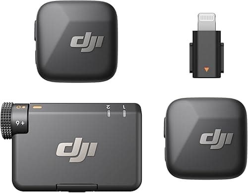DJI Mic Mini (2TX + 1 RX + Lightning Adapter) for iPhone,…