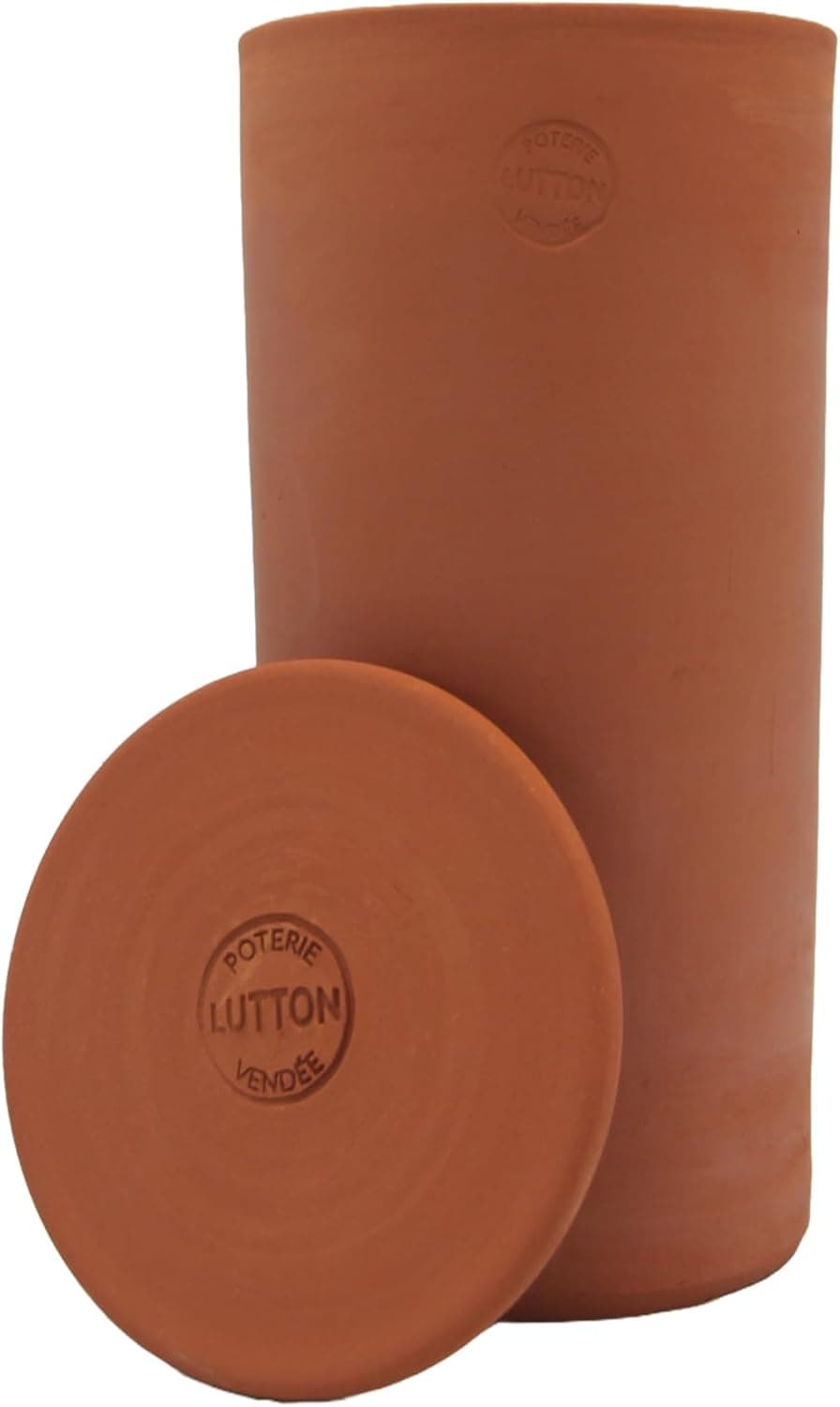 Ollas Lutton Tube Shaped Olla - Vertical Irrigation Pottery - Slate, Medium Size - Outdoor Use