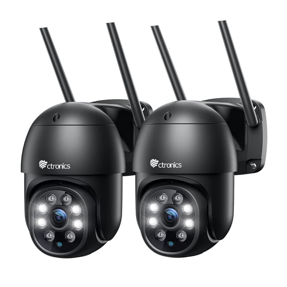Ctronics 4MP Caméra Surveillance WiFi Extérieure, 2.4/5Gh…