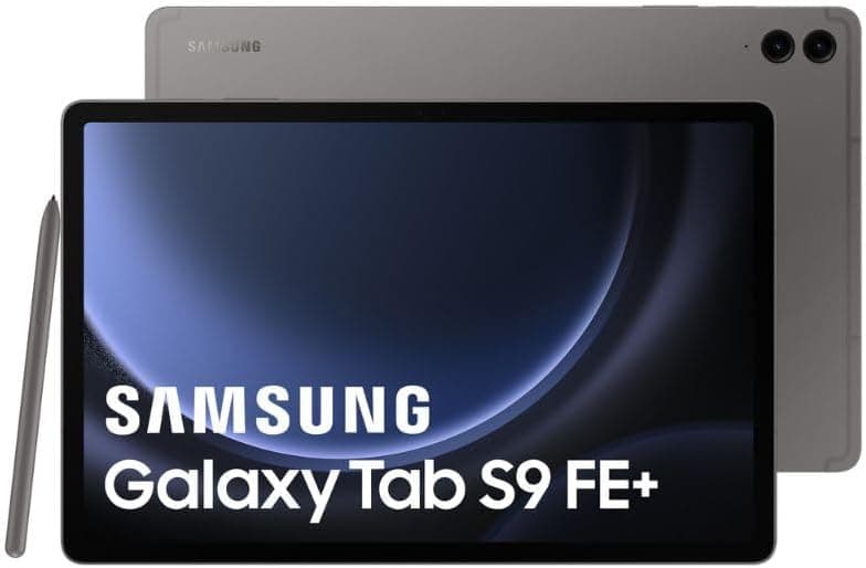 Samsung Galaxy Tab S9 FE+ Tablet, 12.4'' Wifi 128 GB, S Pen inclusa, batteria a lunga durata, certificazione IP 68, Antracite, Versione FR