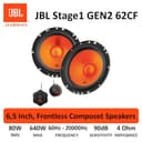 JBL Stage1 62CF GEN2 6.5" (165 mm) Component Car Speakers delivering 80W RMS and 640W Peak Power, 4 Ohm Impedance, Plus One™ Woofer Cone and Edge-Driven Silk Dome Tweeters for Clear JBL Sound - 13
