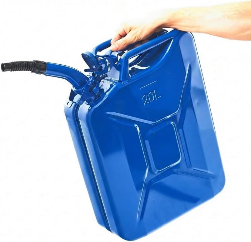 BW® Metal Fuel Canister 20 Litres with Spout Blue RAL 5005 TÜV Tested and UN Approval Made in Europe - 1