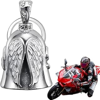 Guardian Bell Motorcycle Bell, Bicycle Bell, Stainless Steel Motorcycle Bell, Lucky Charm, Protective Bell, Angel Riding Bell, Motorcycle Bell Keyring - 1