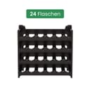 Modular Wine Rack, Bottle Rack, Bottle Storage, Bottle Holder, Wine Holder, plastic, Gris Anthrazit, 24 emplacements de bouteilles - 2