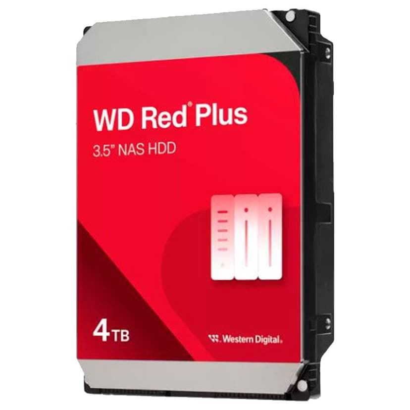 WD Red Plus 4TB NAS Hard Disk Interno 3,5" – 5400 RPM Classe, SATA 6Gb/s, CMR, 128MB Cache - 1