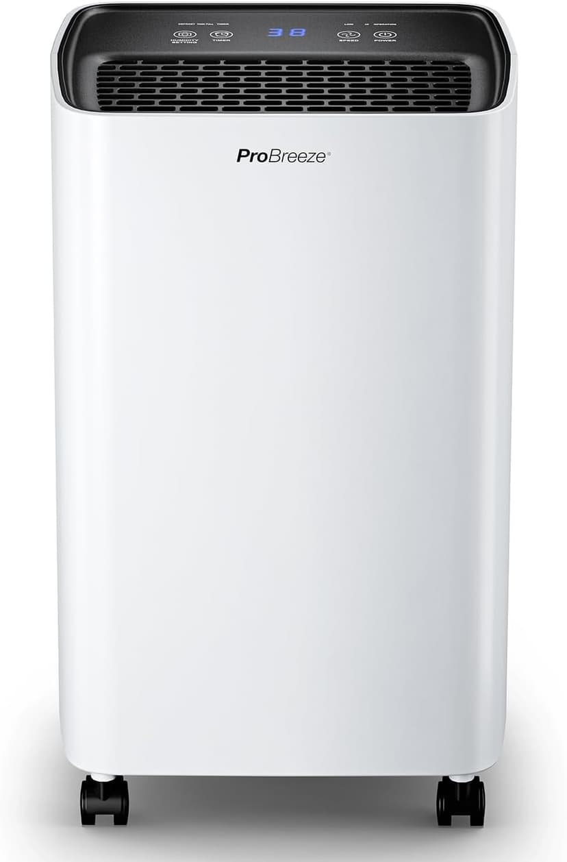 Pro Breeze 30L/Day Dehumidifier - Smart Compressor Dehumidifier with App, Wi-Fi, Continuous Drainage, 4L Water Tank, 24h Timer & Child Lock- Mould Remover & Moisture Absorber for Home & Bathroom - 1