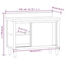 vidaXL Table de Travail de Cuisine avec Portes Coulissantes, Armoire de Restaurant avec Pieds Réglables, Meuble de Rangement, INOX - 3
