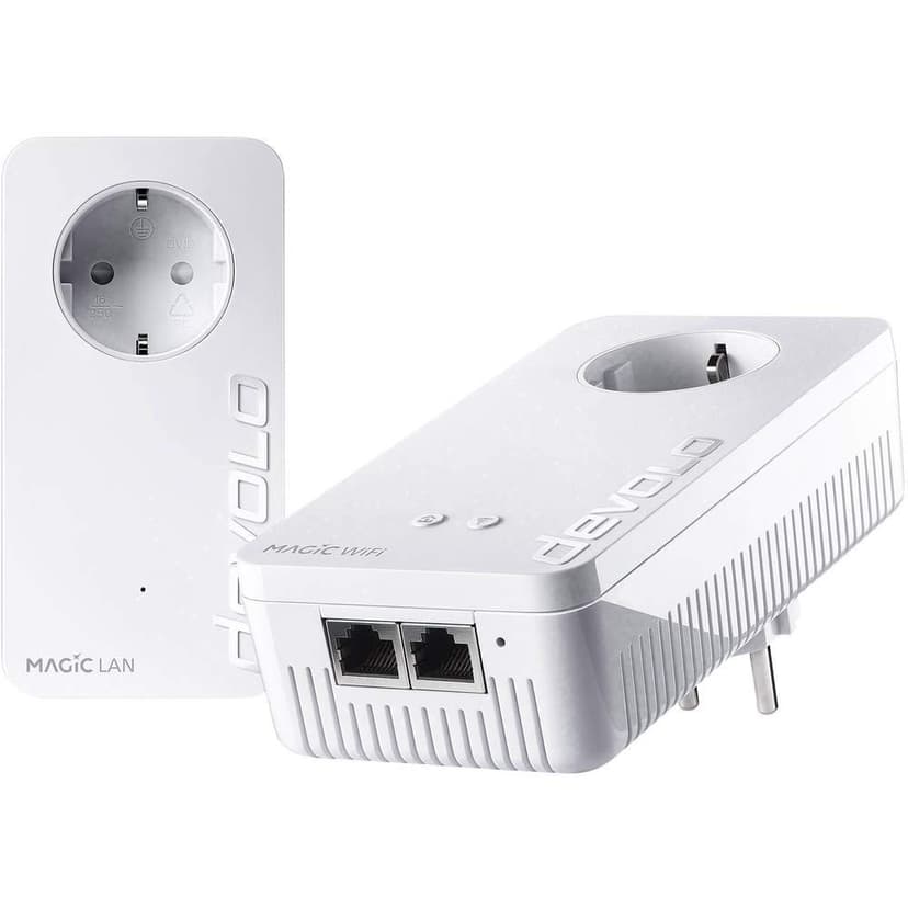 Devolo Magic 1 Wifi Starter Kit 1200 Mbit/s Collegamento Ethernet Lan WI-Fi Bianco 2 Pz (devolo Magic 1 Wifi - Starter Kit - Br) - 1