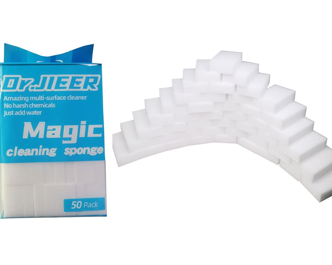 Dr.JIEER Lot de 50 éponges Magiques Multifonctions en mélamine 100 x 60 x 20 mm
