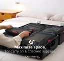 LeanTravel Compression Packing Cubes Luggage Organizers (3) Set (Black) - 7