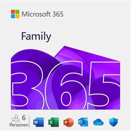 Microsoft 365 Family Medialess Latest Version - 1 Year Subscription 6 Users Up T