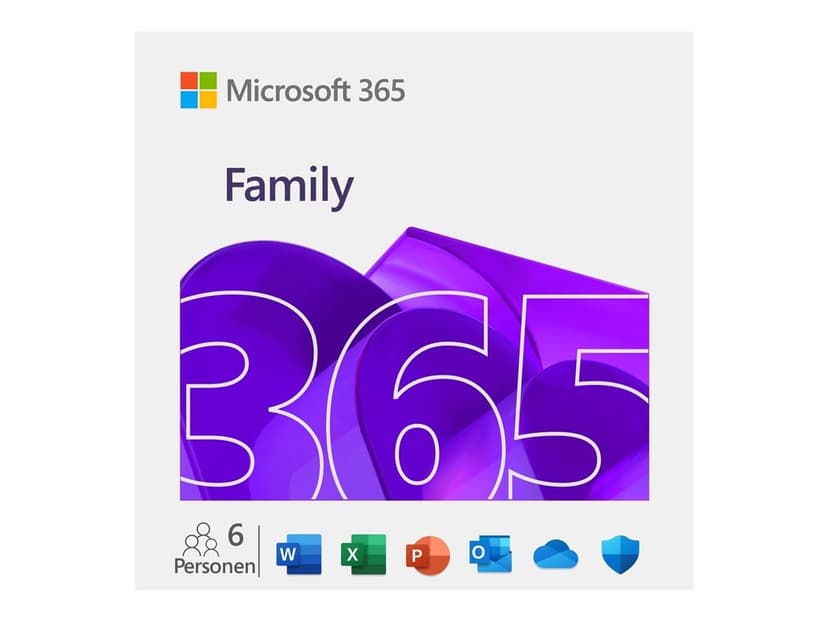 Microsoft 365 Family Medialess Latest Version - 1 Year Subscription 6 Users Up T - 1