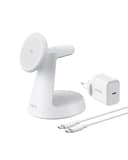 Anker MagGo Chargeur Induction iPhone 3 en 1 MagSafe 15W (Socle), Chargeur sans Fil Certifié Qi2 Compatible MagSafe, pour iPhone 17/16/15/14, Apple Watch, AirPods Pro, et Plus (Adaptateur fourni) - 1