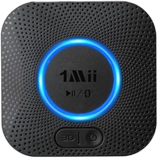 [Upgraded] 1Mii B06 Plus Bluetooth Receiver with 3.5mm Jack or RCA, HiFi Bluetooth 5.3 Audio Receiver Adapter with 3D Surround aptX HD for Streaming Music from Smartphone to Old Vintage Stereo System - 1