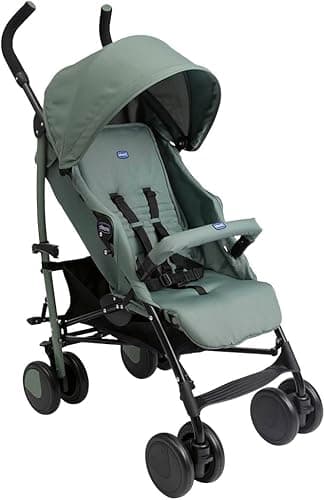 Chicco Echo Light Pushchair Buggy from 0 Months to 22 kg, Adjustable Backrest, Spacious Seat, Bumper Cuff, Foldable Umbrella, Twin Brakes and Swivel Front Wheels