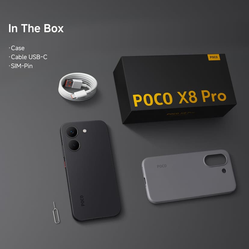 POCO X8 Pro, Smartphone 8+512 GB, Flagship Dimensity 8500-Ultra, 6500mAh (typ) battery, ultra-bright AMOLED display, 50MP Sony IMX882 with OIS, Green, 1 year extra warranty, Charger Not Included - 3