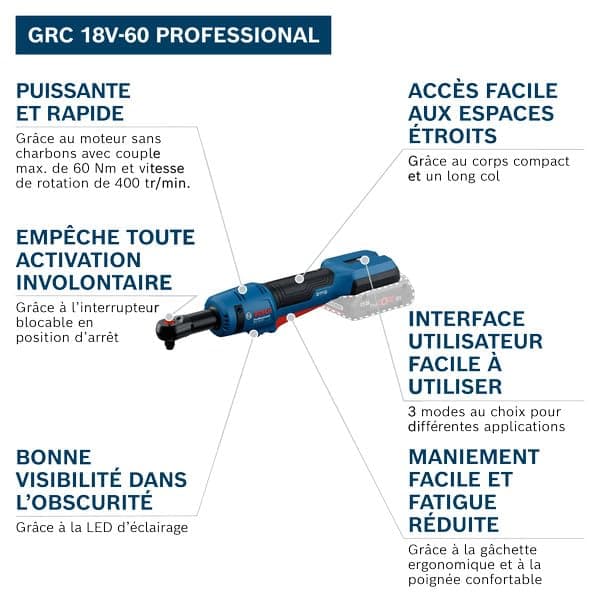 Bosch Professional 18V System clé à cliquet sans-fil GRC 18V-60 - 2