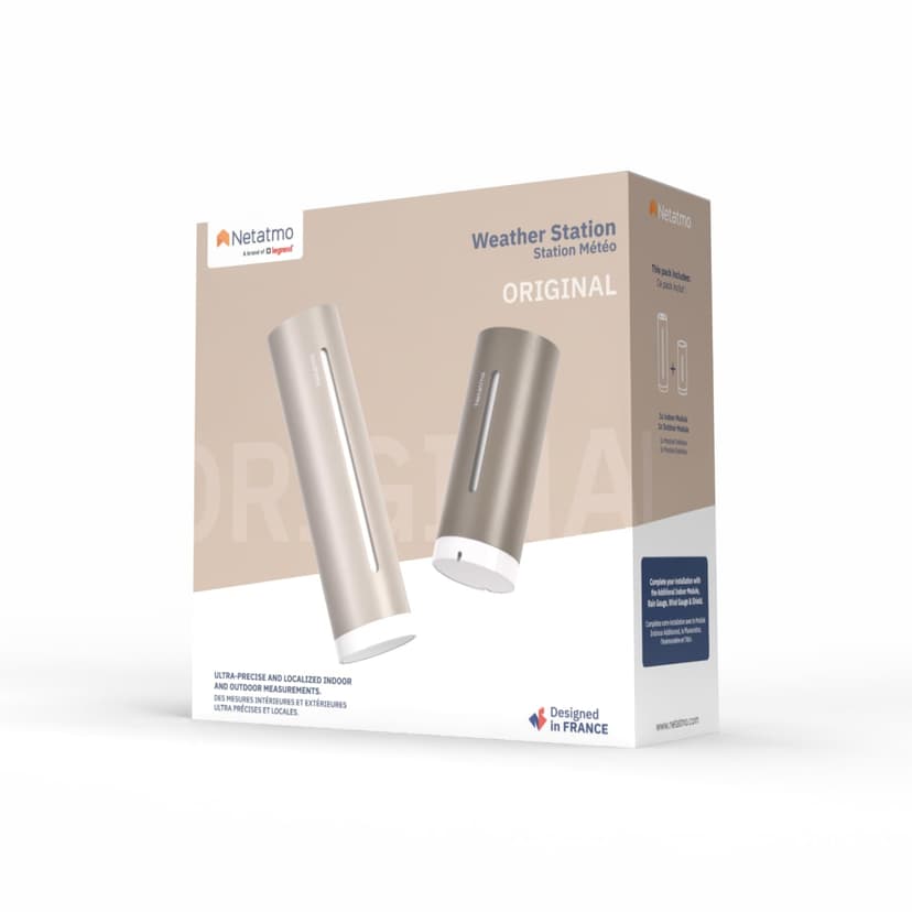 Netatmo Station Météo ORIGINAL 2e génération | Intérieur & Extérieur | Température, Humidité, Qualité de l'air, UV, Pollens, Prévisions météo | Compatible Apple, Alexa, Google - Sable - NWS-S-EC - 8