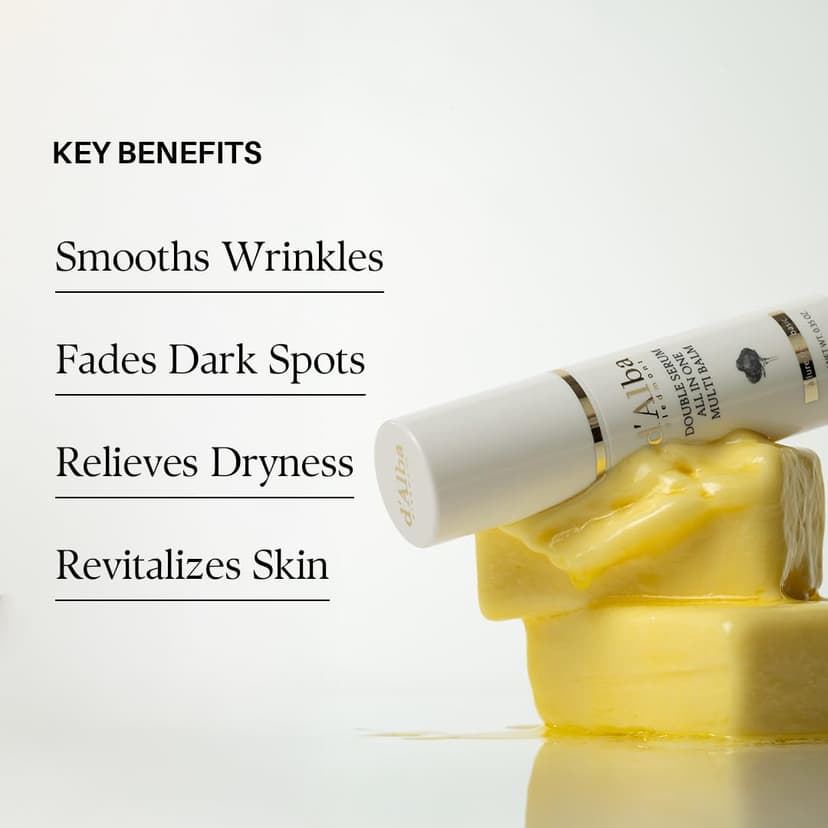 d'Alba Italian White Truffle Double Serum All-in-one Multi Balm, Vegan Skincare, 3-in-1 Treatment for Moisture & Fine Lines Fading in Dry and Sensitive Skin, Glowy Finish Serum Stick, Korean skincare - 4