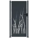 vidaXL Garden Gate/Fence - 105x205 cm Anthracite Steel - Laser Cut Design - Outdoor/Patio - 7
