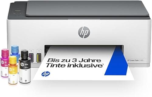 HP Smart Tank 5105, 1F3Y3A, Imprimante à réservoir Tout en Un, Jet d'encre Couleur, Photocopie, Scan, Impression A4, Compatible Smart, AirPrint, WiFi, Grise