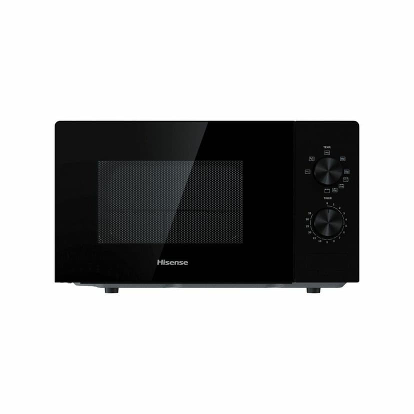 Hisense H20MOBP1G Microwave with Grill, 20L Capacity, 700W Power, 900W with Grill, 5 Levels, 30 Minute Timer, Defrost Mode, Shooter, Black Finish - 1