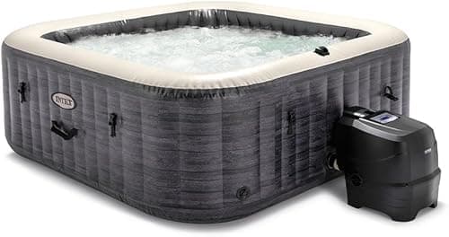 Intex 6-Person Greystone Deluxe Square Bubble Spa Set