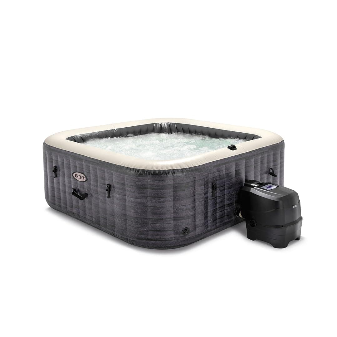 Intex 6-Person Greystone Deluxe Square Bubble Spa Set
