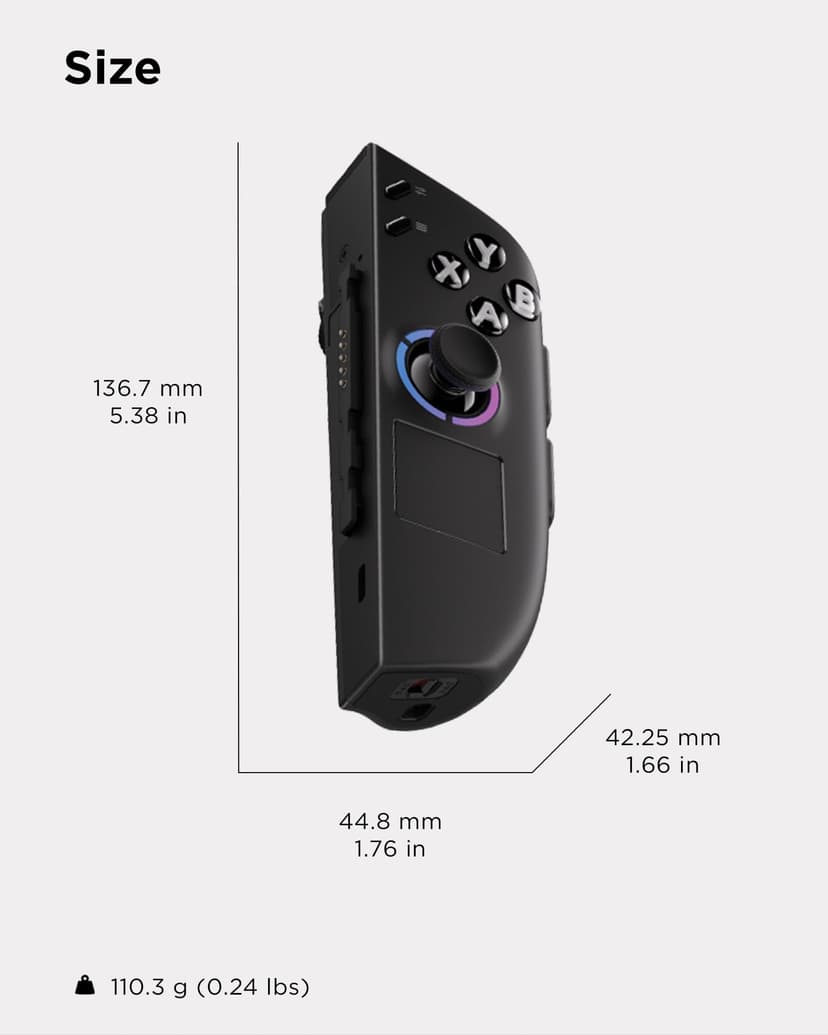 Lenovo Legion Go 2 Right Controller, Works with Legion Go 1 & 2, Hall Effect Joystick and Triggers, 10m Range, Black - 7